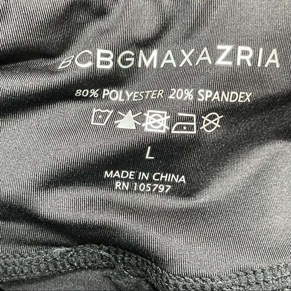 BCBGMaxAriza Black‎ Rainbow-Accent Active Workout Gym Running Leggings NEW NWT - Picture 6 of 8